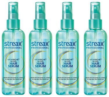 Streax Professional Vitariche Gloss Hair Serum (115 ml) Vitariche Gloss Hair Serum for Women & Men, 115ml, Pack of 3